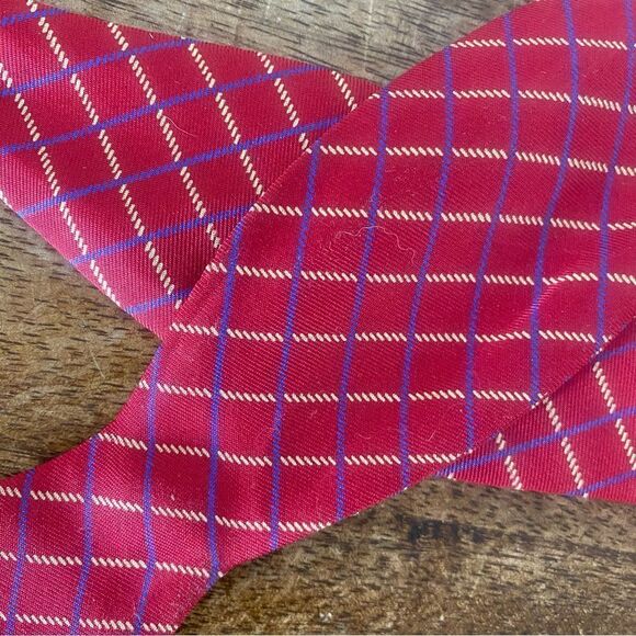 R Hanauer red white & blue silk bow tie - Picture 3 of 4